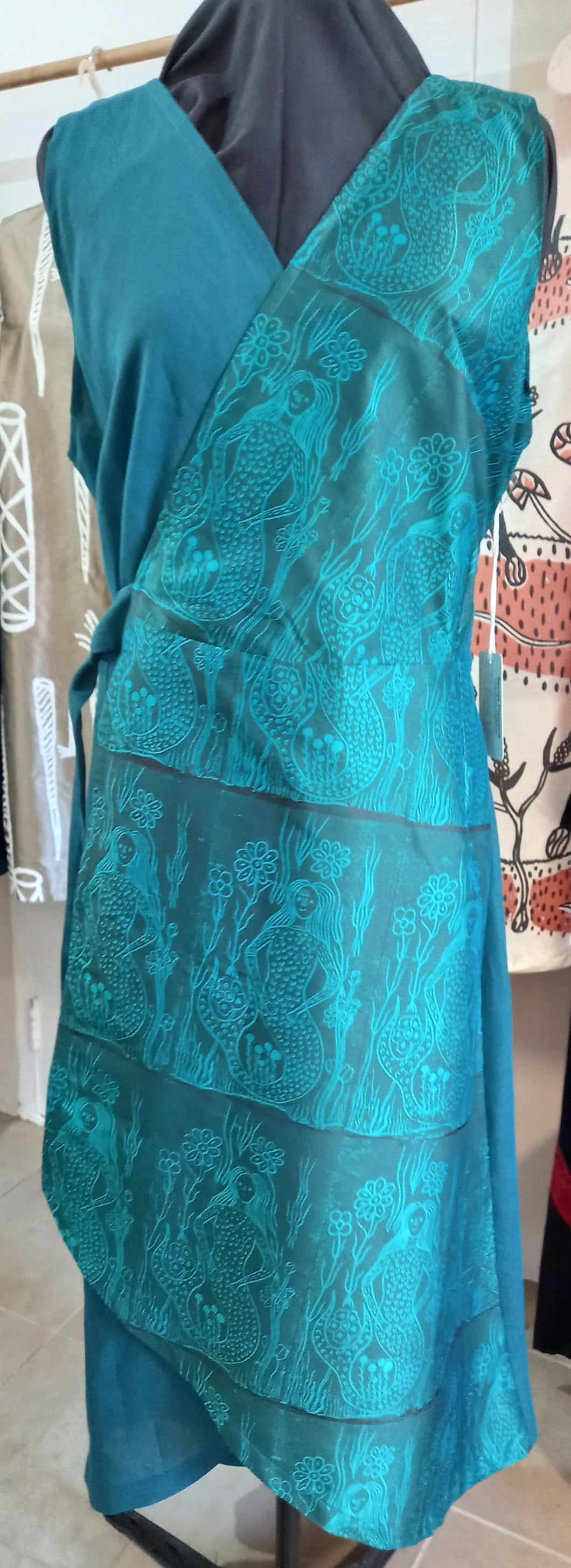 a Dress : Silk a Wrap around Size: XL Title: Yawkyawk(mermaid)