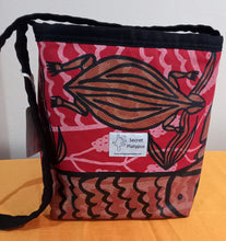 Load image into Gallery viewer, Shoulder Bag / Red Title: Yawkyawk (young woman spirit)(Mermaid)