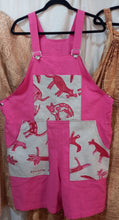Load image into Gallery viewer, Overall shorts with Funky Pockets (4) Large Title: Birribang Duruk (Many Cheeky dogs)