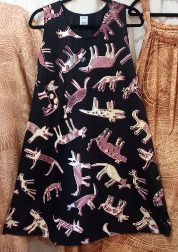 Dress: ALine (4) Large Title: Too Many Cheeky dogs
