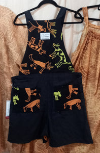 Overall shorts with Funky Pockets (2) Small/Medium Title: Birribang Duruk (Many Cheeky dogs)