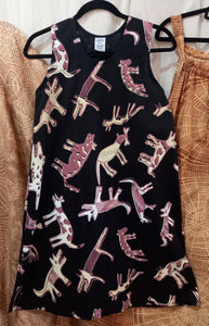 Dress: ALine (1) XSmall Title: Birribang Duruk (Many Cheeky dogs)