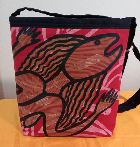Shoulder Bag / Red Title: Yawkyawk (young woman spirit)(Mermaid)