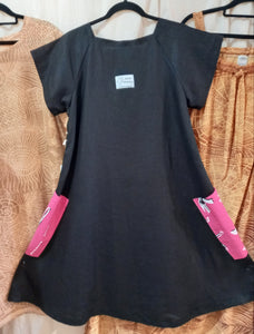Dress: Panel (4) with Funky Pockets Large Title: Birribang Duruk (Many Cheeky dogs)